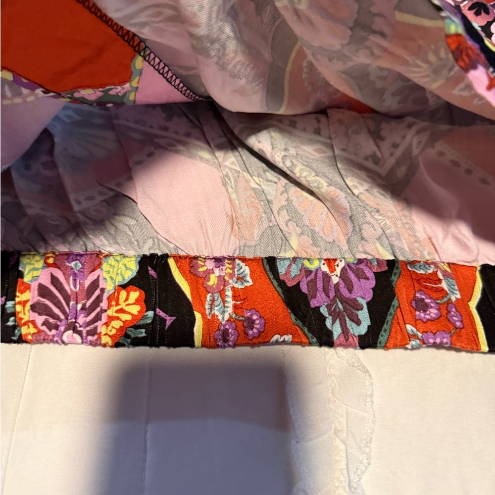 Rachel Zoe Multicolor Paisley Button-Front Blouse - Pink, Orange, Black, Green - Picture 4 of 10